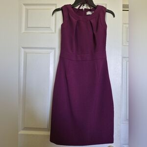 Kasper Purple Sleeveless Midi Sheath Dress